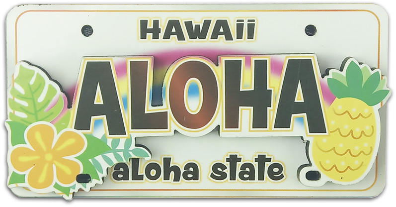 Aloha License Plate Magnet