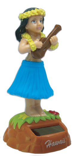 solar hawaiian hula girl