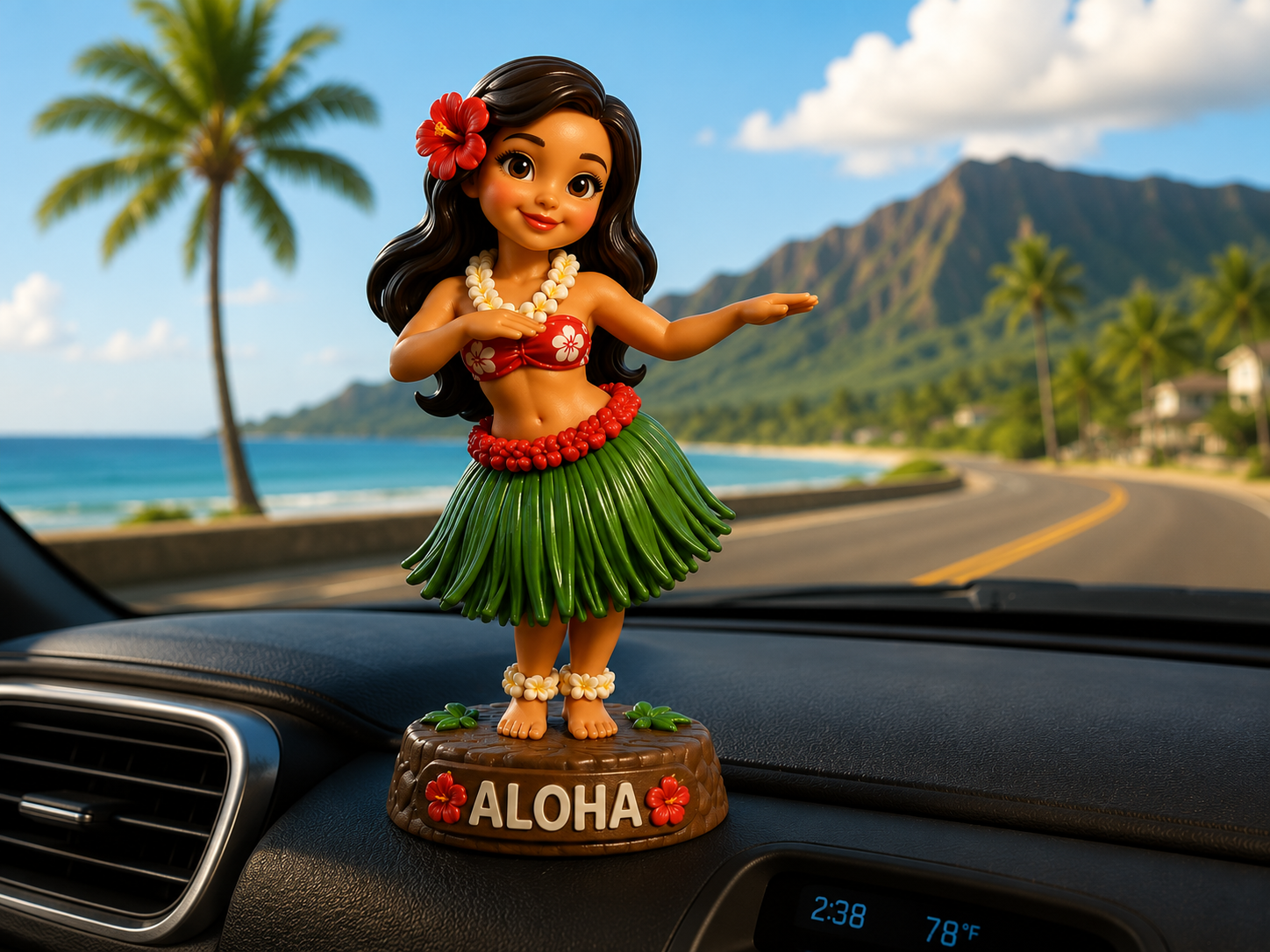 Hula Dashboard Girl