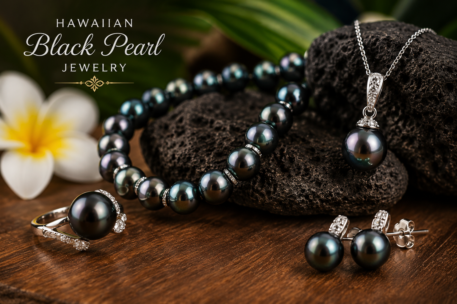 Hawaiian Black Pearl Jewelry