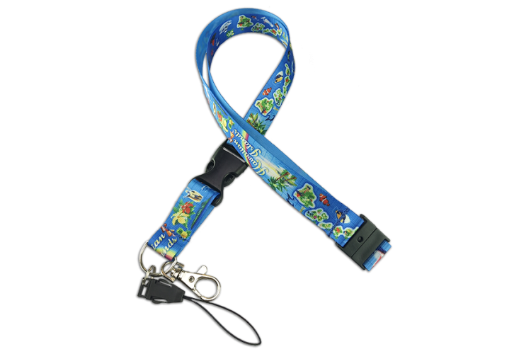 Hawaiian Isles Map Lanyard