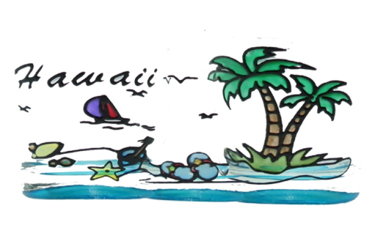 Palm Trees Beach Shot Glass