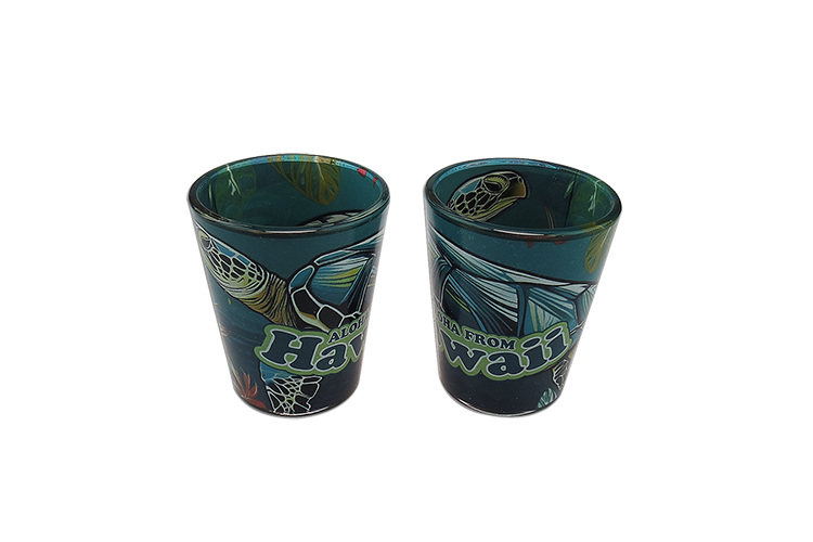 Aloha From Hawaii Honu Inside Outside Wrapped Shot Glass