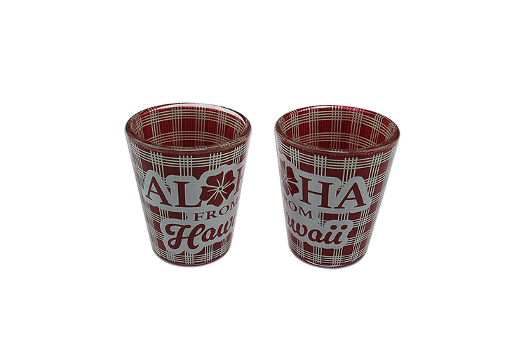 Palaka Aloha Hawaii Inside Outside Wrapped Shot Glass