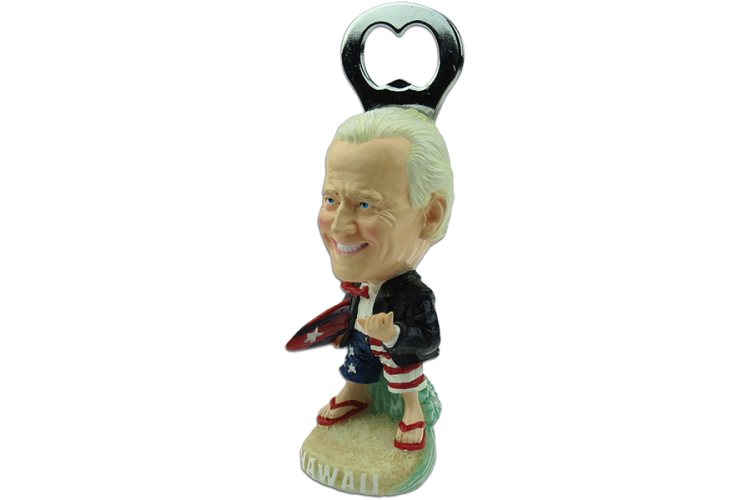 President Biden Surfing Bottle Opener