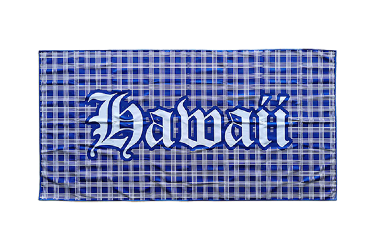 Palaka Hawaii Blue Microsuede Beach Towel