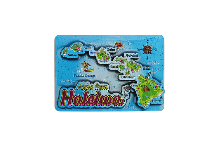Haleiwa Hawaiian Islands Epoxy Magnet
