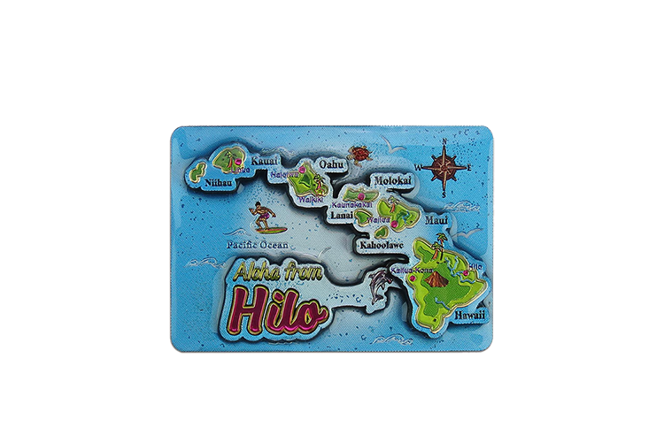 Hilo Hawaiian Islands Epoxy Magnet