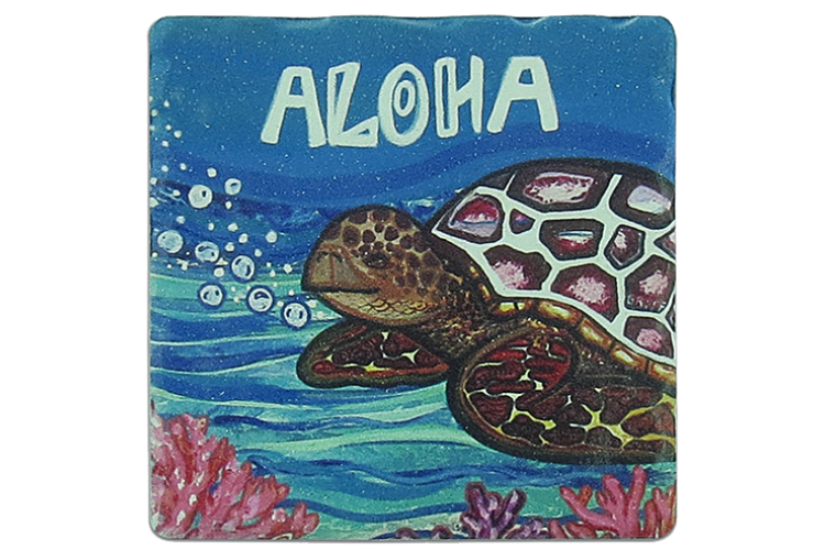 Sandstone Honu Bubbles Magnet
