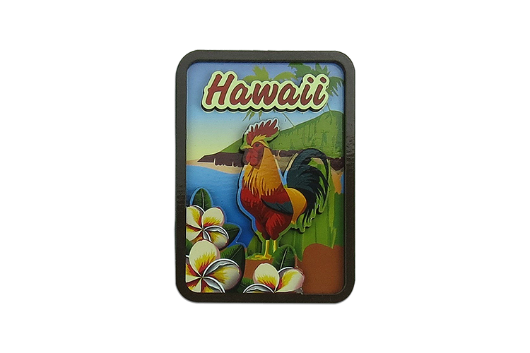 Hawaii Rooster MDF Magnet