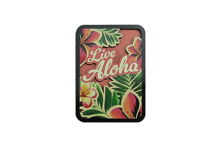 Live Aloha Floral MDF Magnet