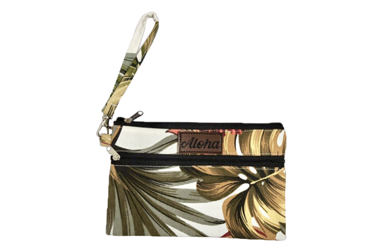 Vintage Hibiscus Wristlet