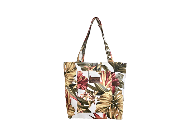 Vintage Hibiscus Small Tote