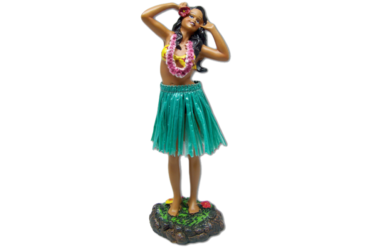 Leilani Hula Girl Singing Doll  w/ Green Skirt