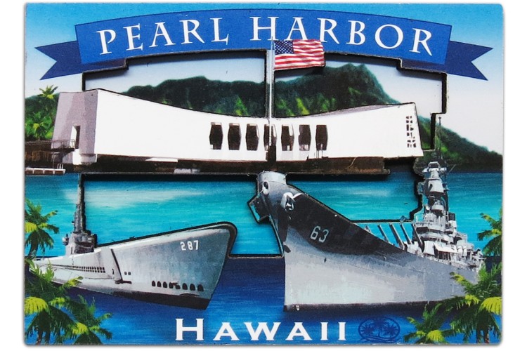 Pearl Harbor Collage 2D Magnet